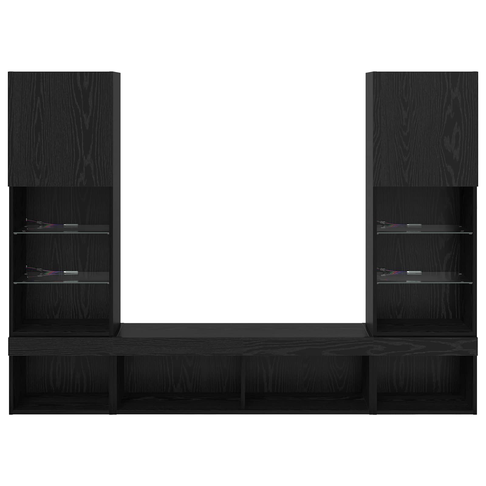 TV Wand Einheiten mit LED 5 pcs 40,5 x 30 x 102 cm