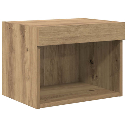 TV Wand Einheiten mit LED 5 stk. Artisan-Eiche Holzwerkstoff