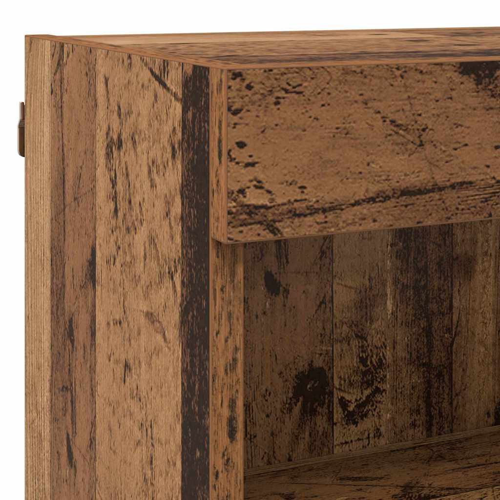 TV Wand Einheiten mit LED 6 stk. Altholz Holzwerkstoff