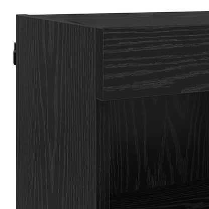 TV Wand Einheiten mit LED 6 stk. Schwarz Eichen-Optik