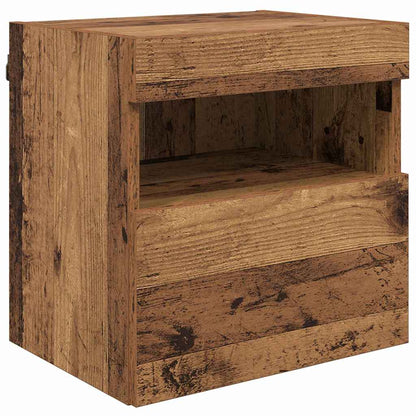 TV Wand Einheiten mit LED 5 stk. Altholz Holzwerkstoff