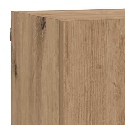 TV Wand Einheiten mit LED 5 stk. Artisan-Eiche Holzwerkstoff