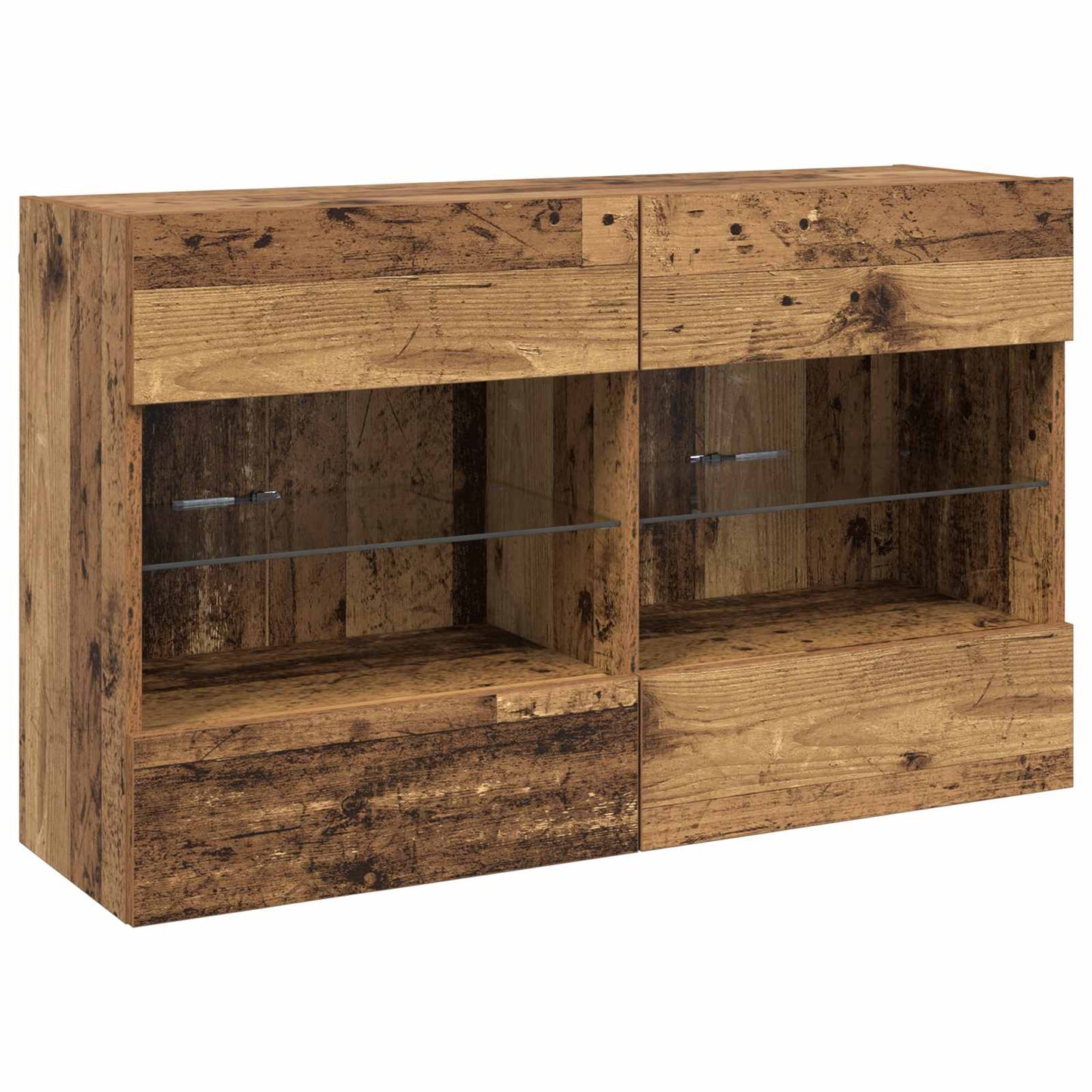 TV-Wandregal-Set 6 stk. Altholz Holzwerkstoff