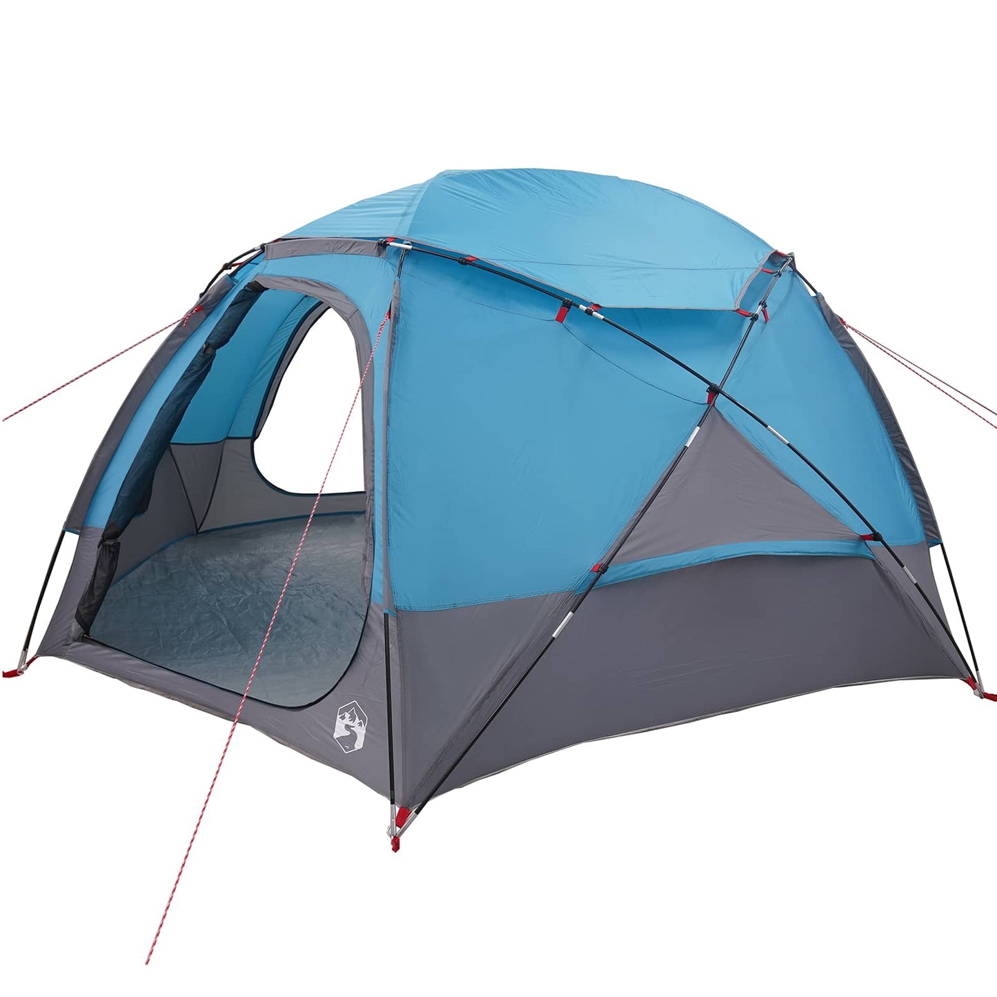 Kuppelzelt mit abnehmbarem Regenfly 4 Personen Blau