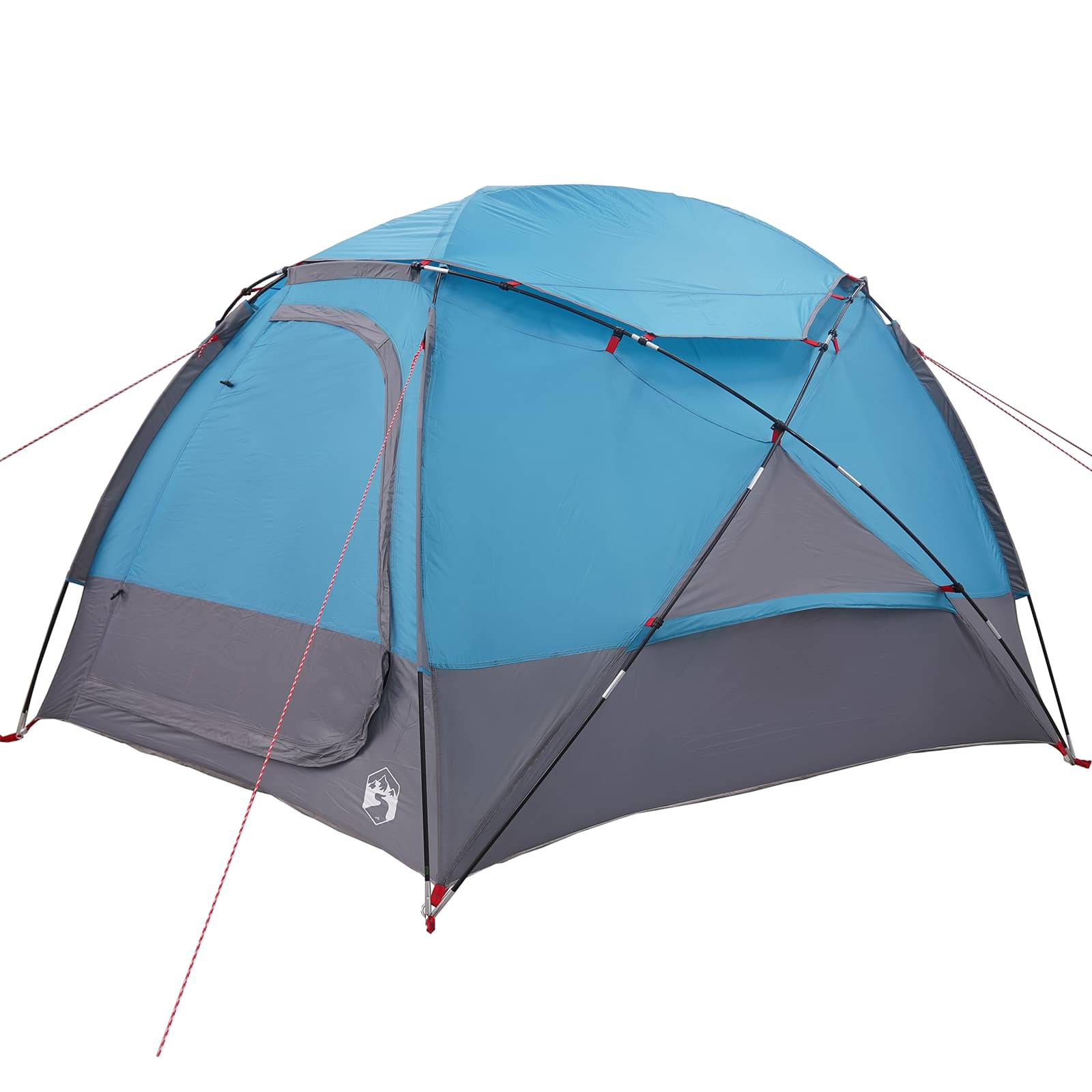 Kuppelzelt mit abnehmbarem Regenfly 4 Personen Blau