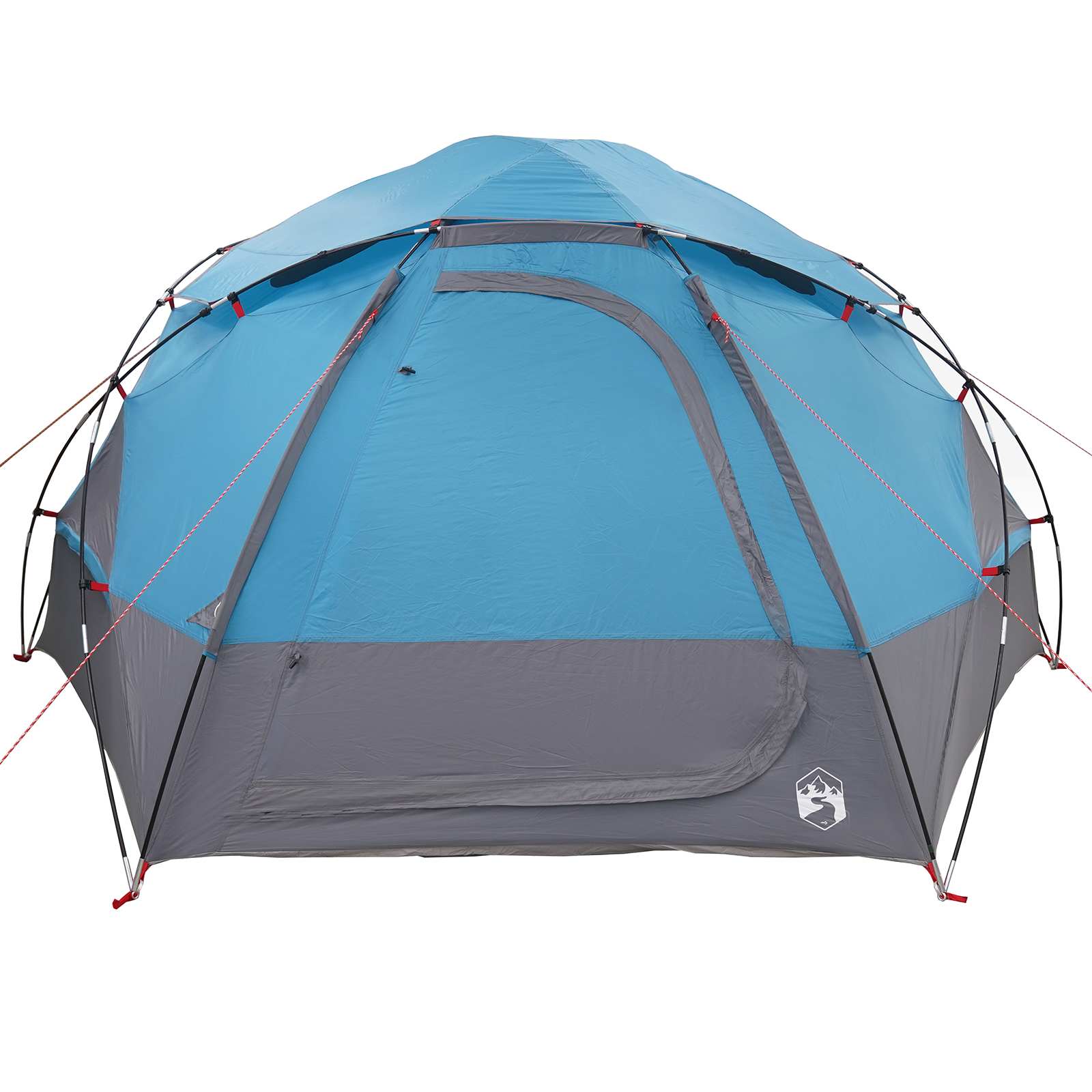 Kuppelzelt mit abnehmbarem Regenfly 4 Personen Blau