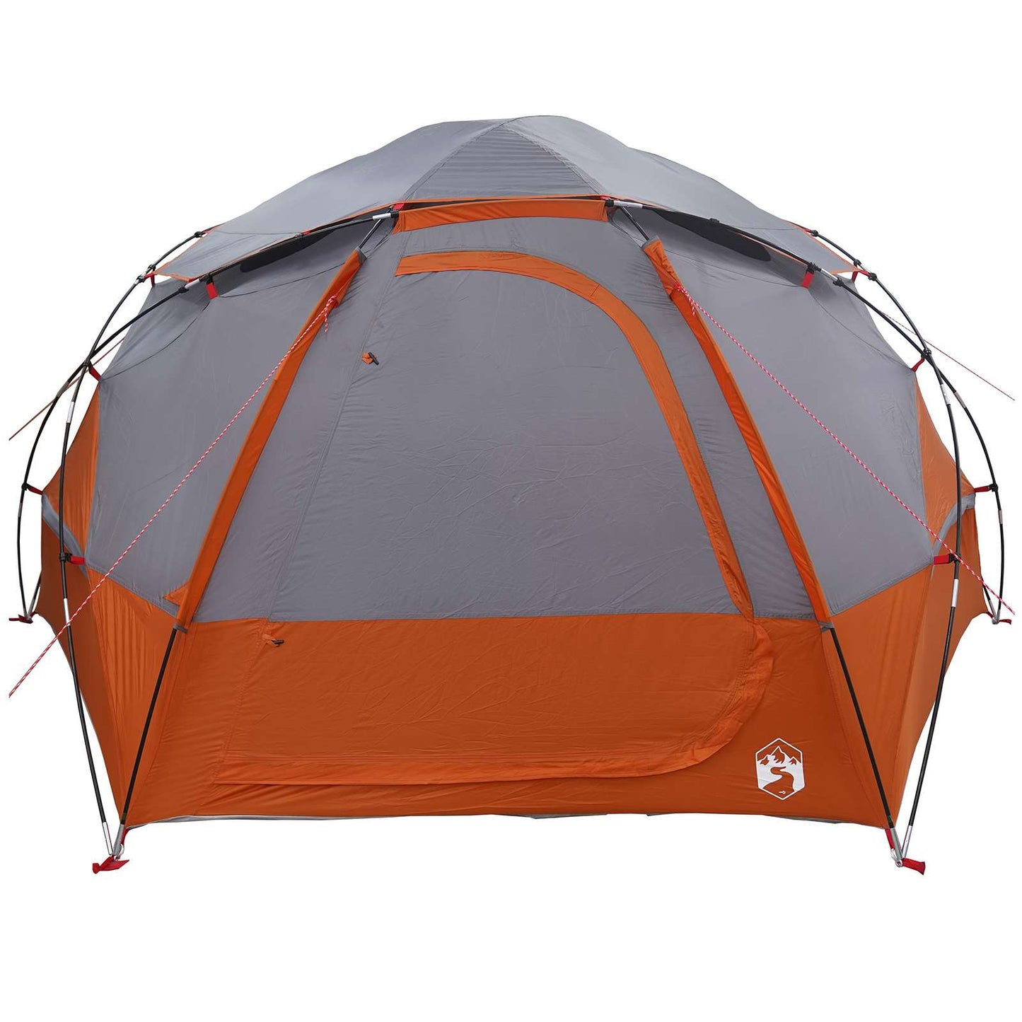 Kuppelzelt mit abnehmbarem Regenfly 4 Personen Grau und Orange