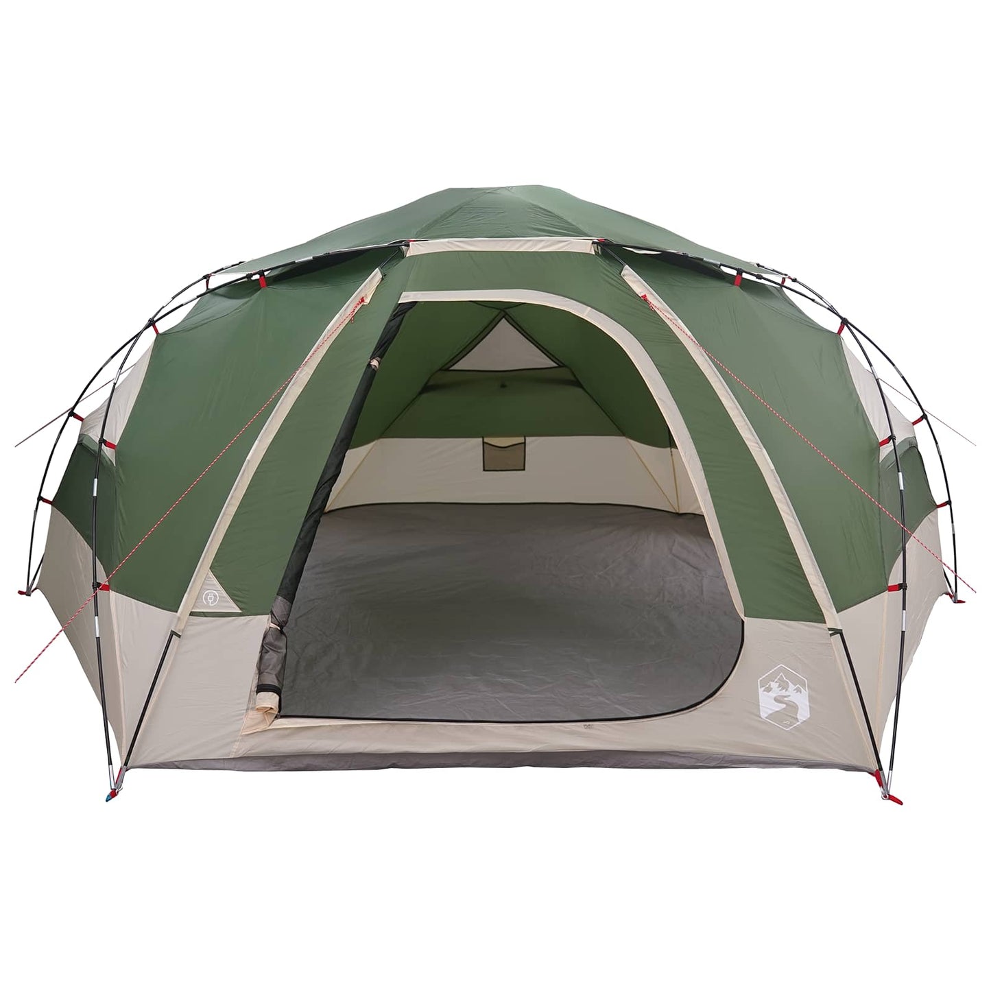 Kuppelzelt mit abnehmbarem Regenfly 8 Personen Grün