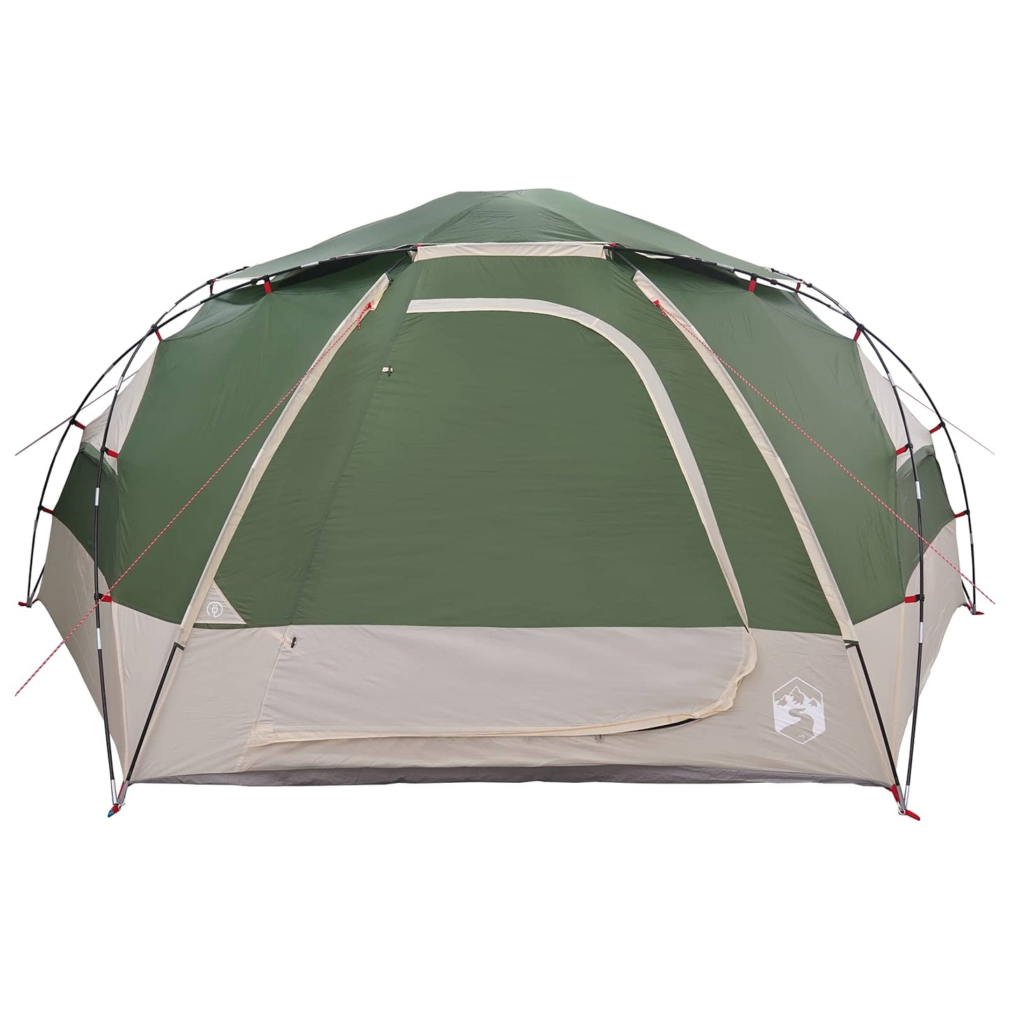 Kuppelzelt mit abnehmbarem Regenfly 8 Personen Grün