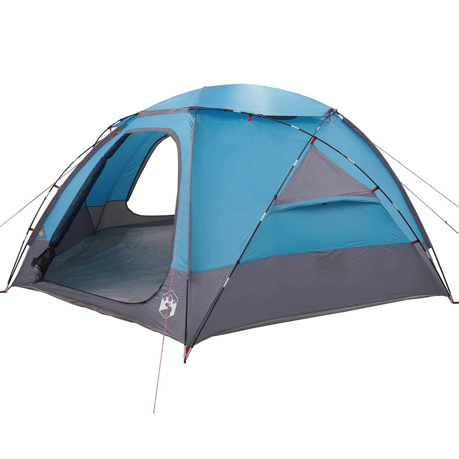Kuppelzelt mit abnehmbarem Regenfly 8 Personen Blau