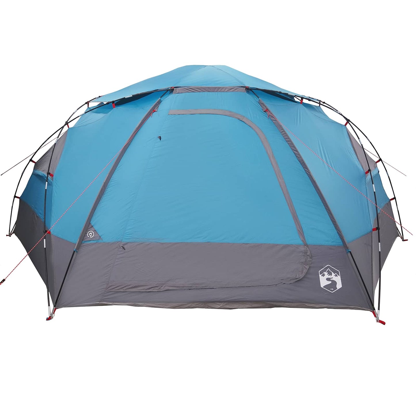 Kuppelzelt mit abnehmbarem Regenfly 8 Personen Blau