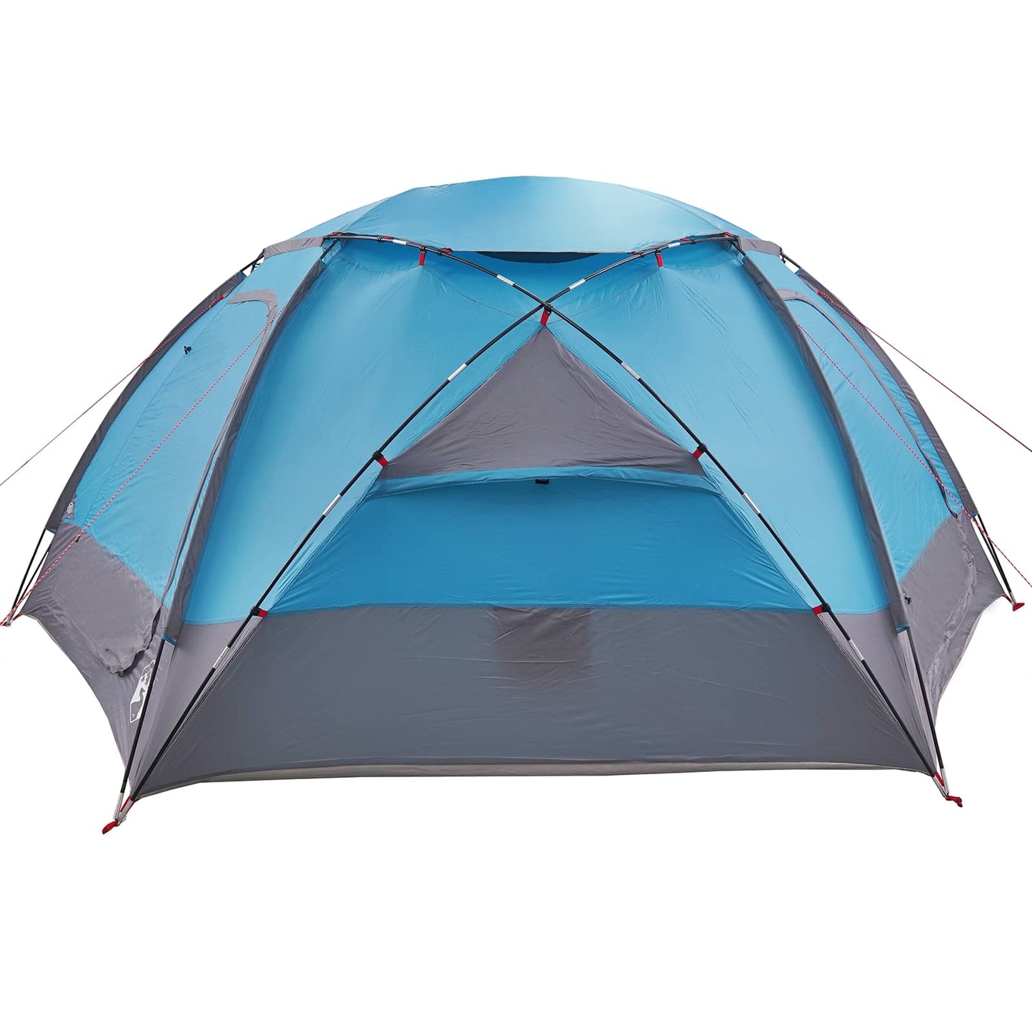 Kuppelzelt mit abnehmbarem Regenfly 8 Personen Blau