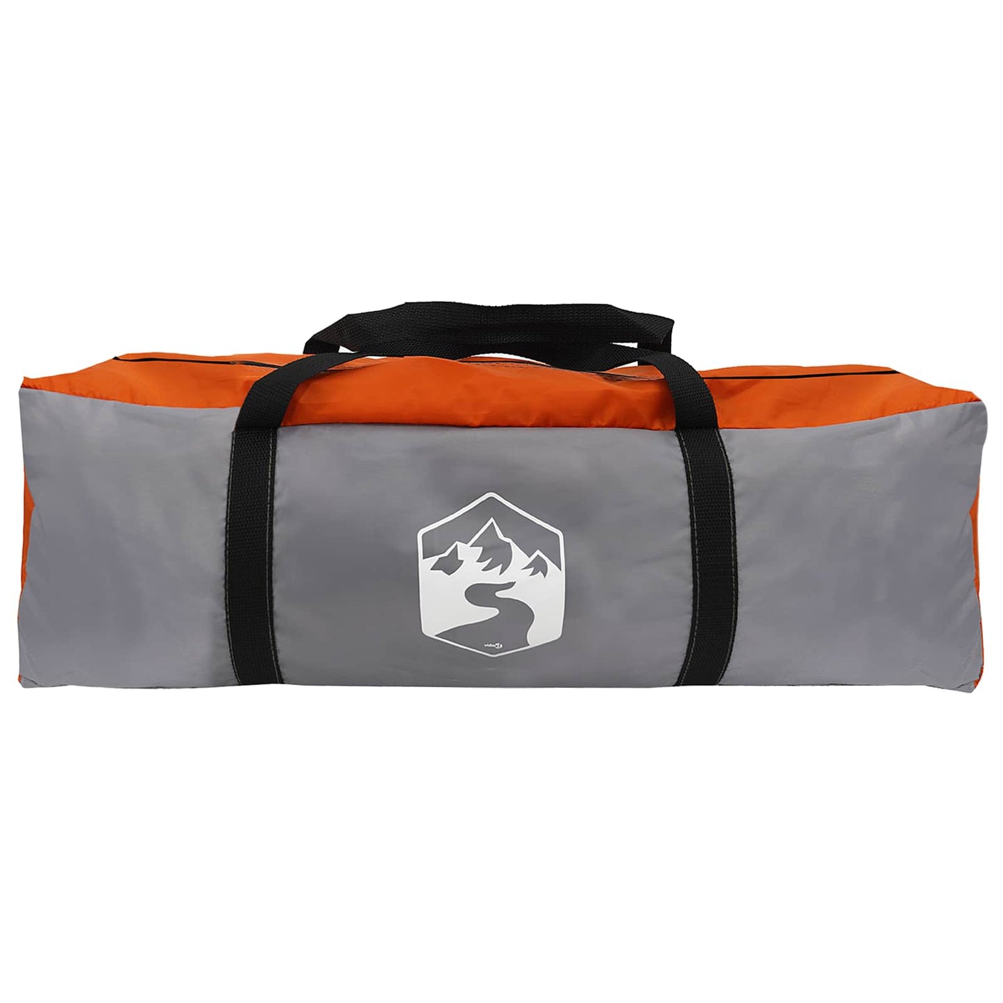 Kuppelzelt mit abnehmbarem Regenfly 8 Personen Grau und Orange