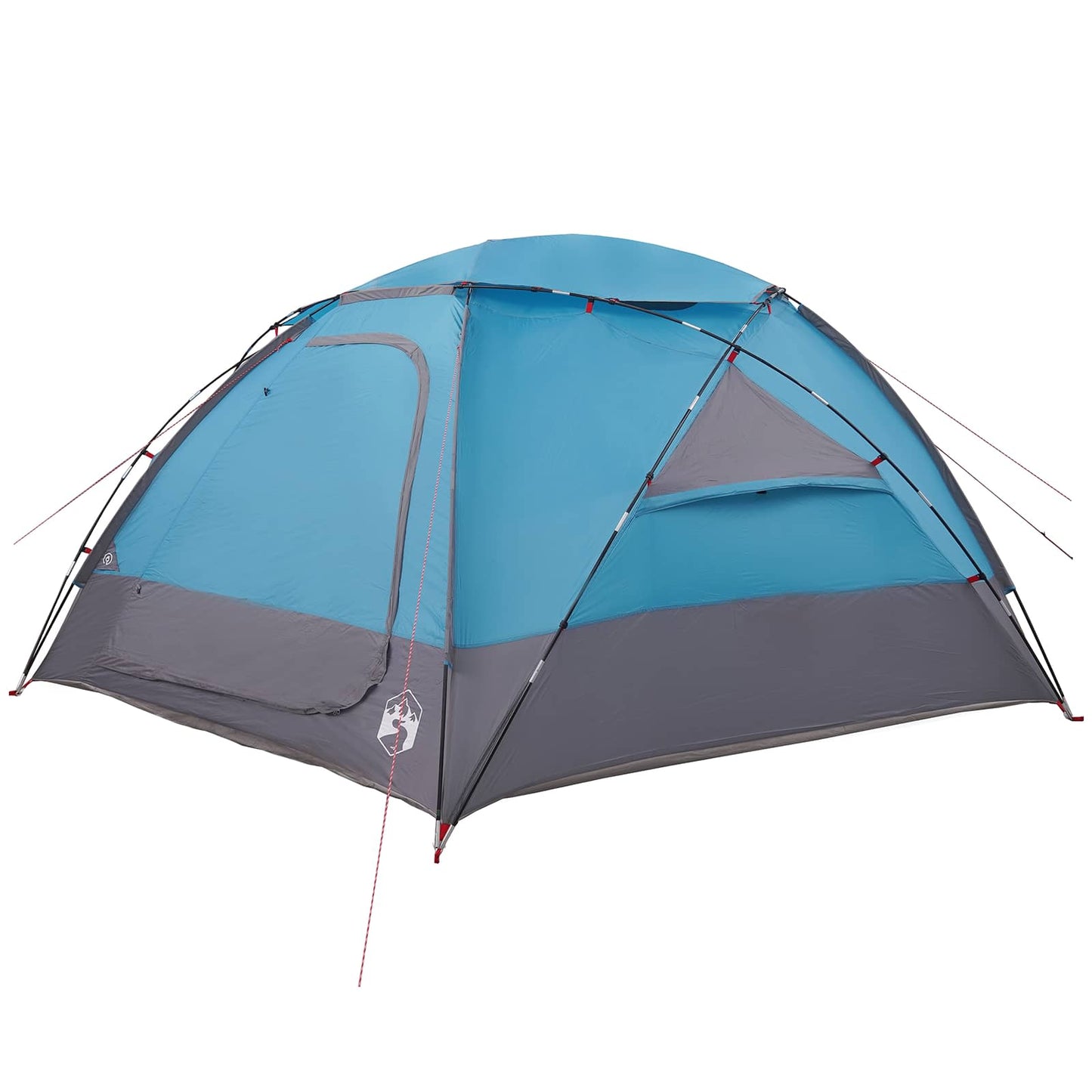 Kuppelzelt mit abnehmbarem Regenfly 12 Personen Blau
