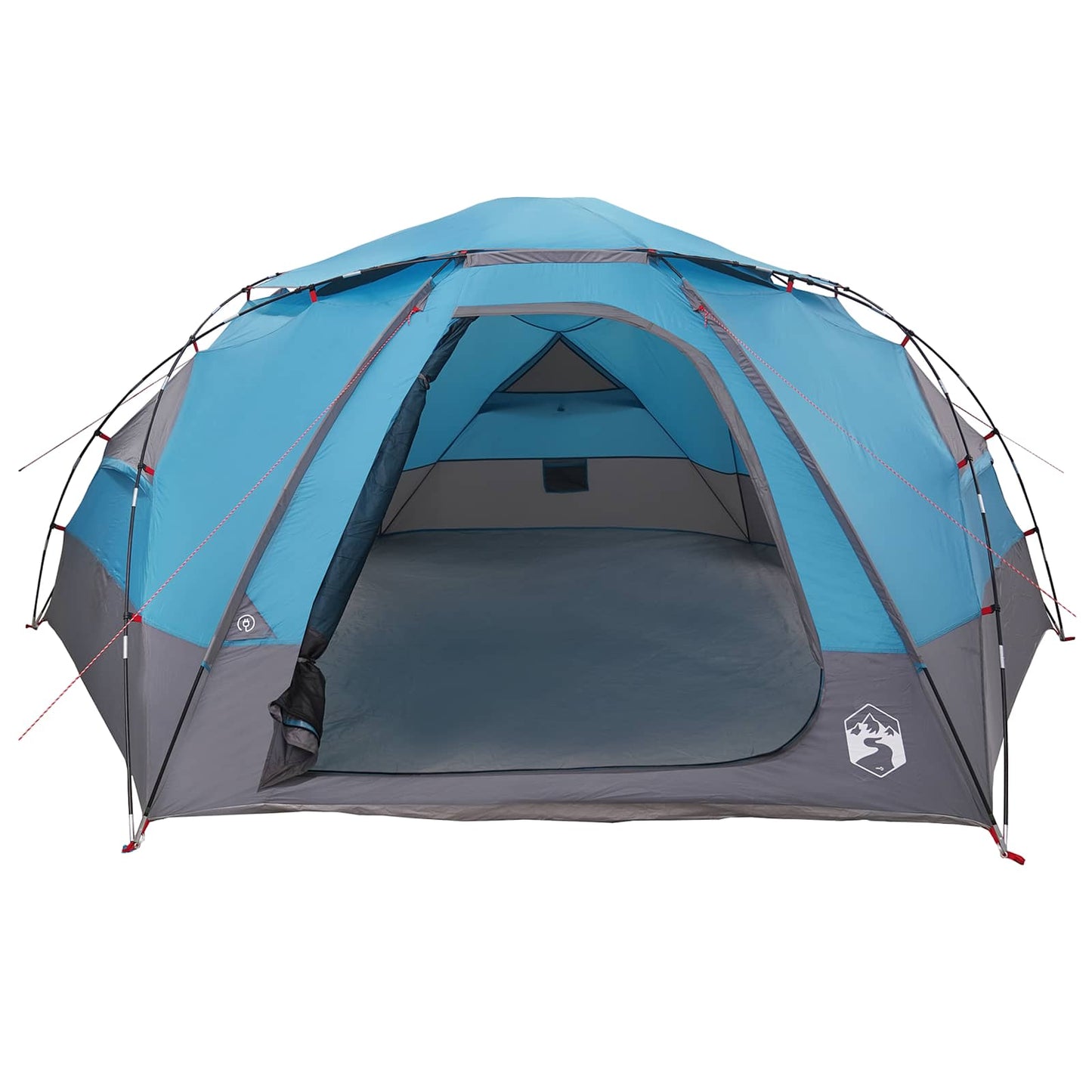 Kuppelzelt mit abnehmbarem Regenfly 12 Personen Blau