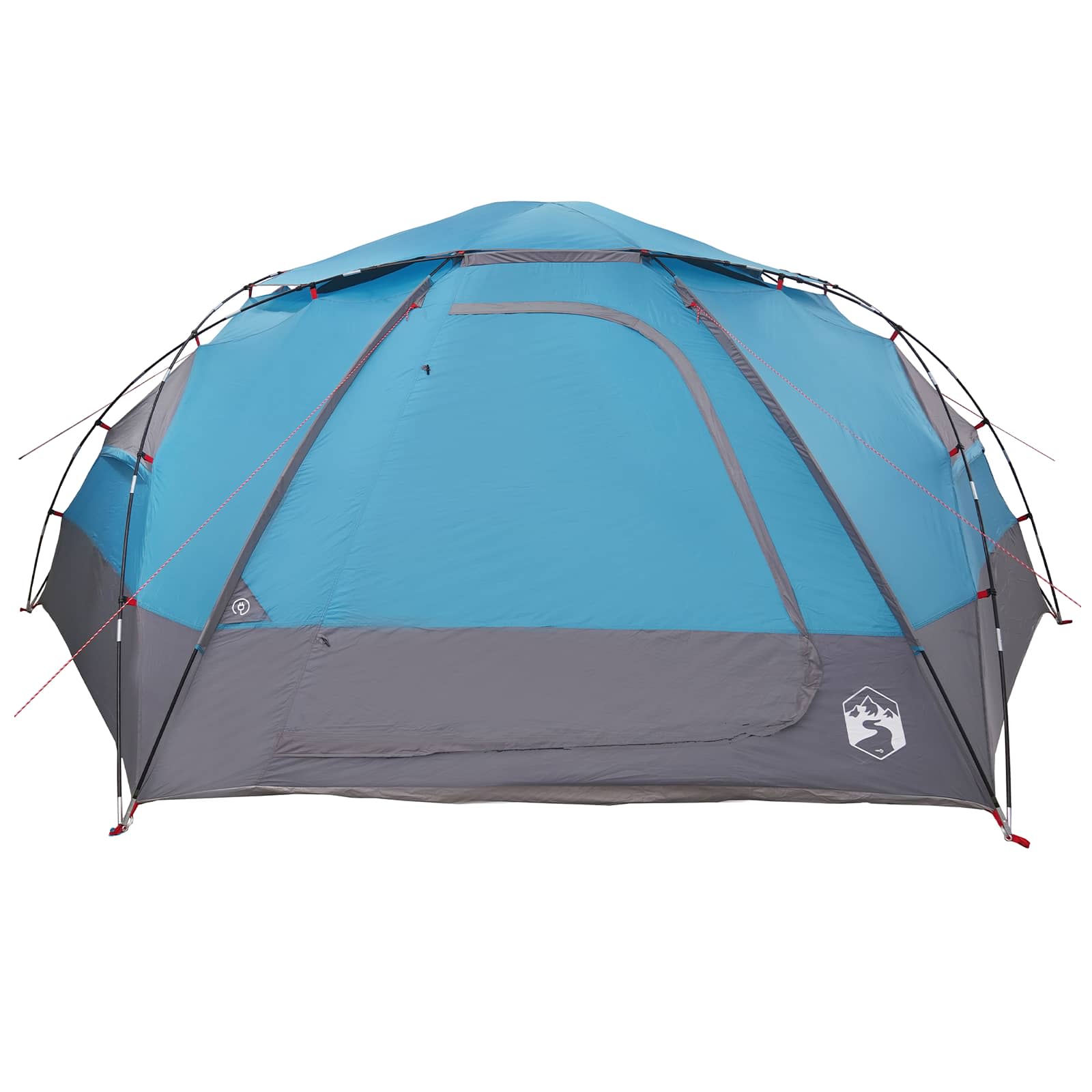Kuppelzelt mit abnehmbarem Regenfly 12 Personen Blau