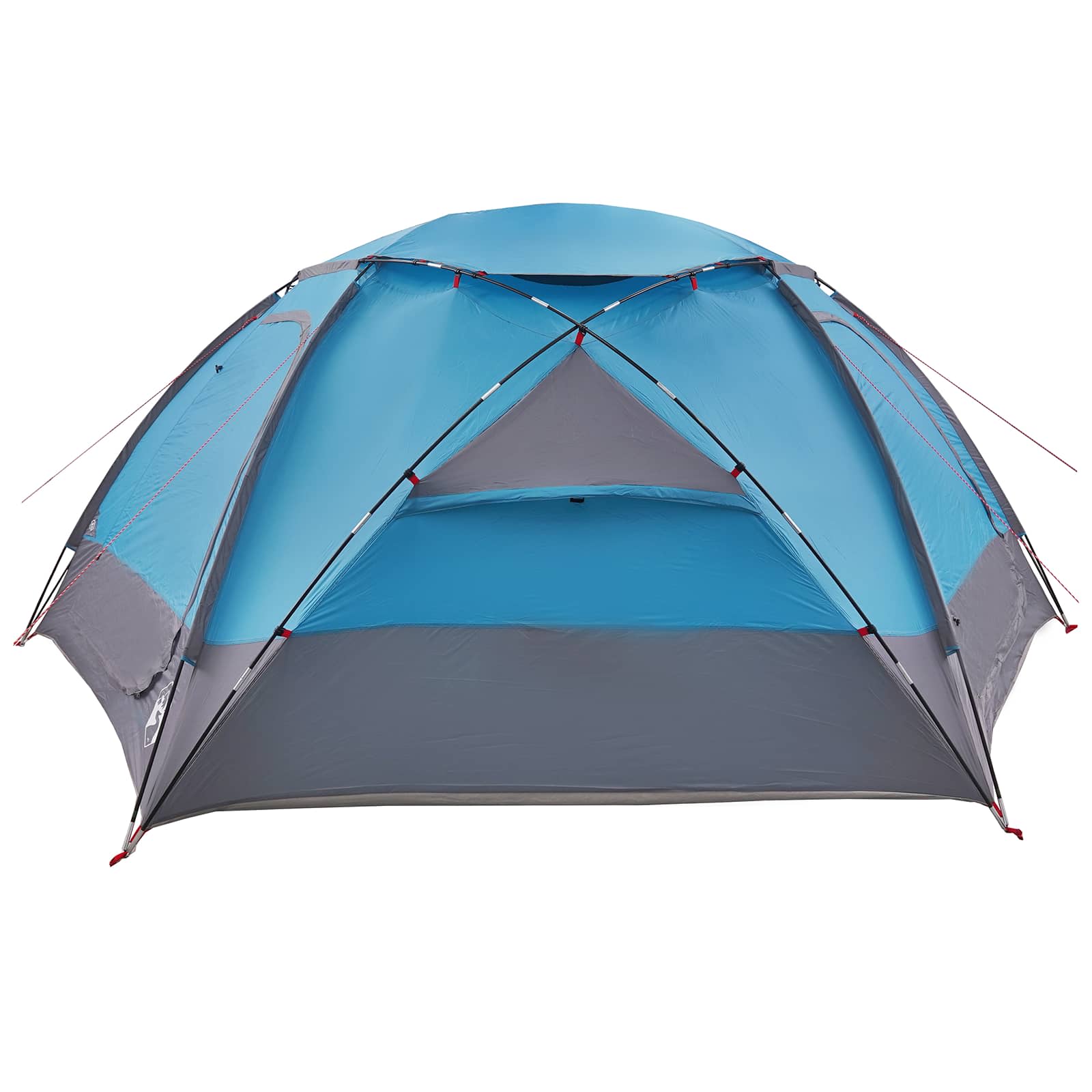 Kuppelzelt mit abnehmbarem Regenfly 12 Personen Blau