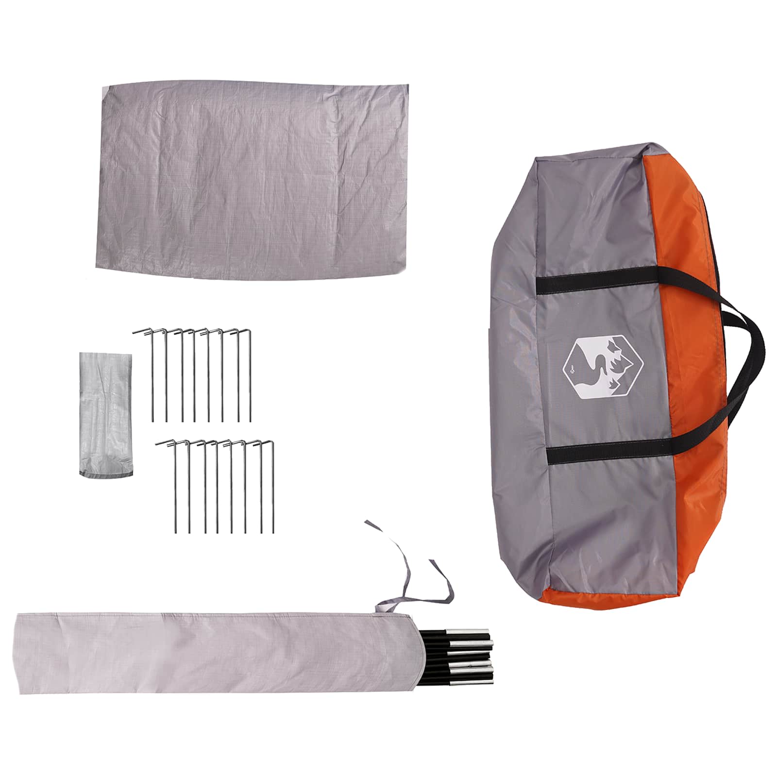 Familienzelt 10 Personen Grau und Orange