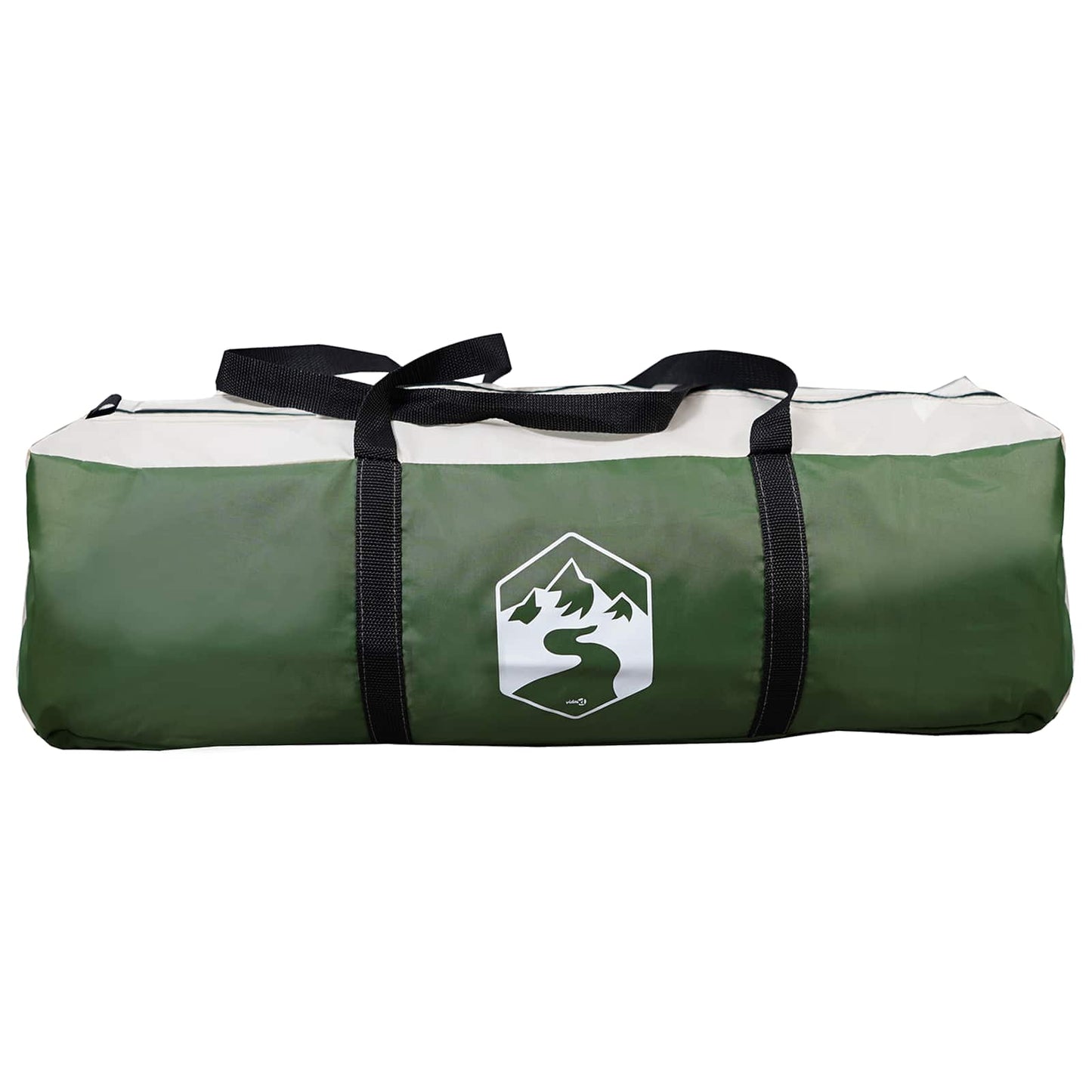 Familienzelt 5 Personen Grün 185T Polyester mit PU-Beschichtung