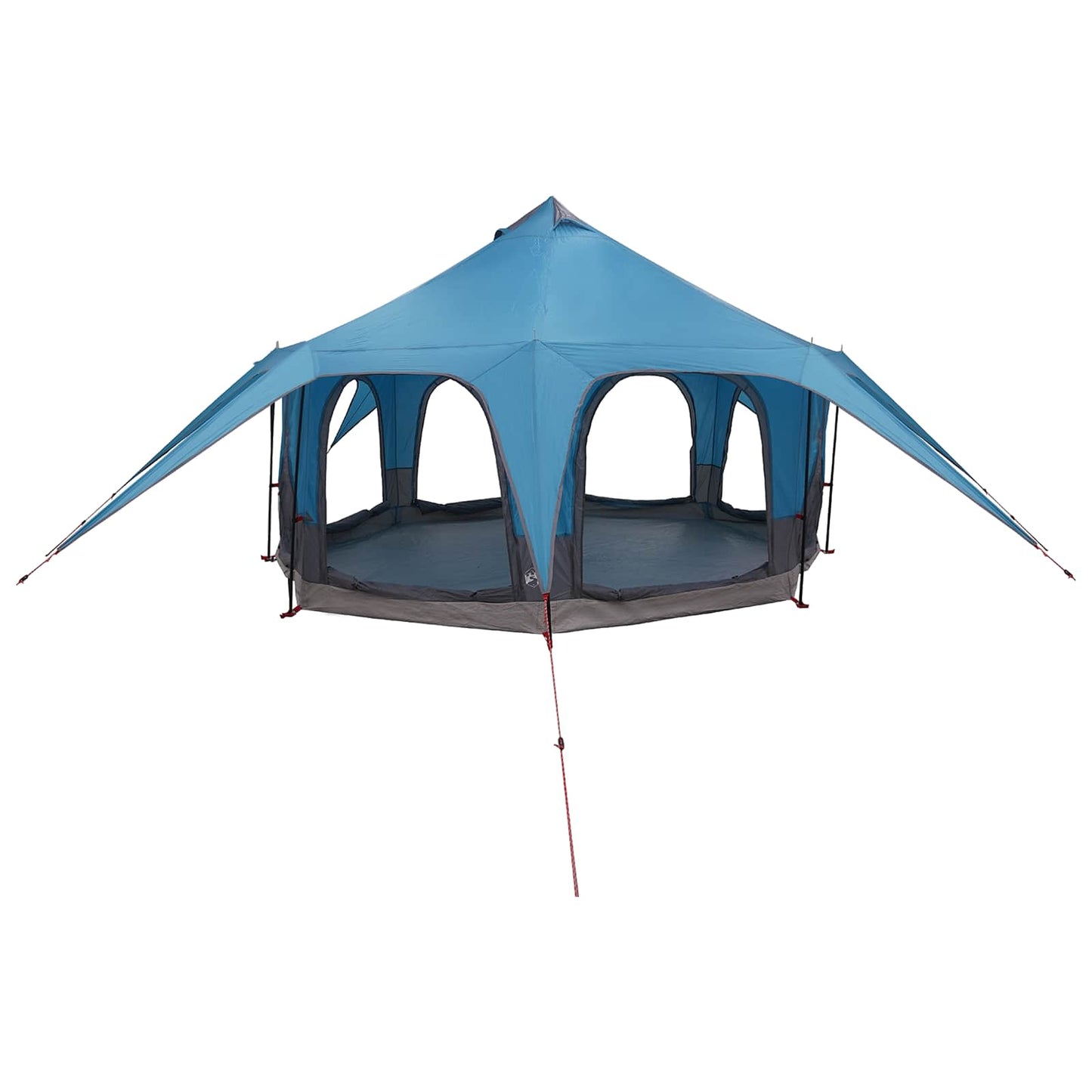 Familienzelt 5 Personen Blau 185T Polyester mit PU-Beschichtung