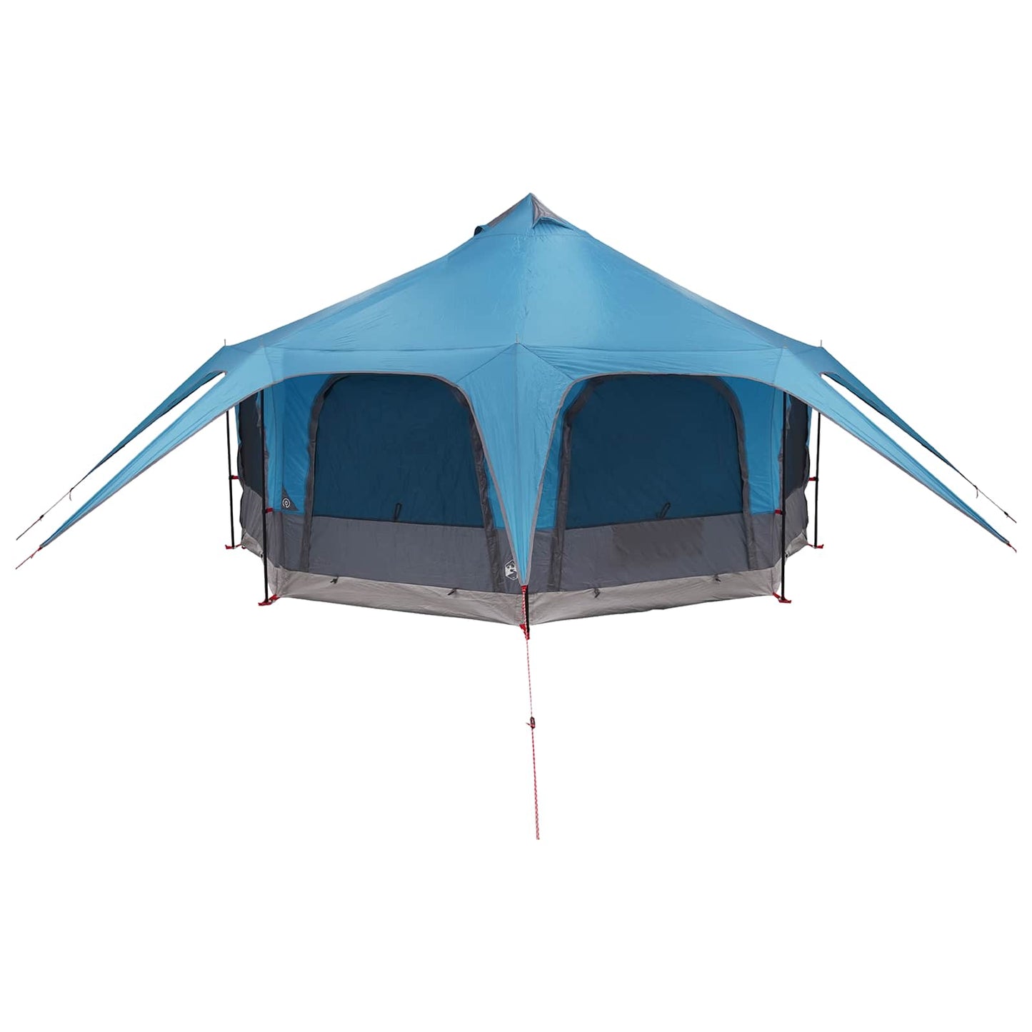 Familienzelt 5 Personen Blau 185T Polyester mit PU-Beschichtung