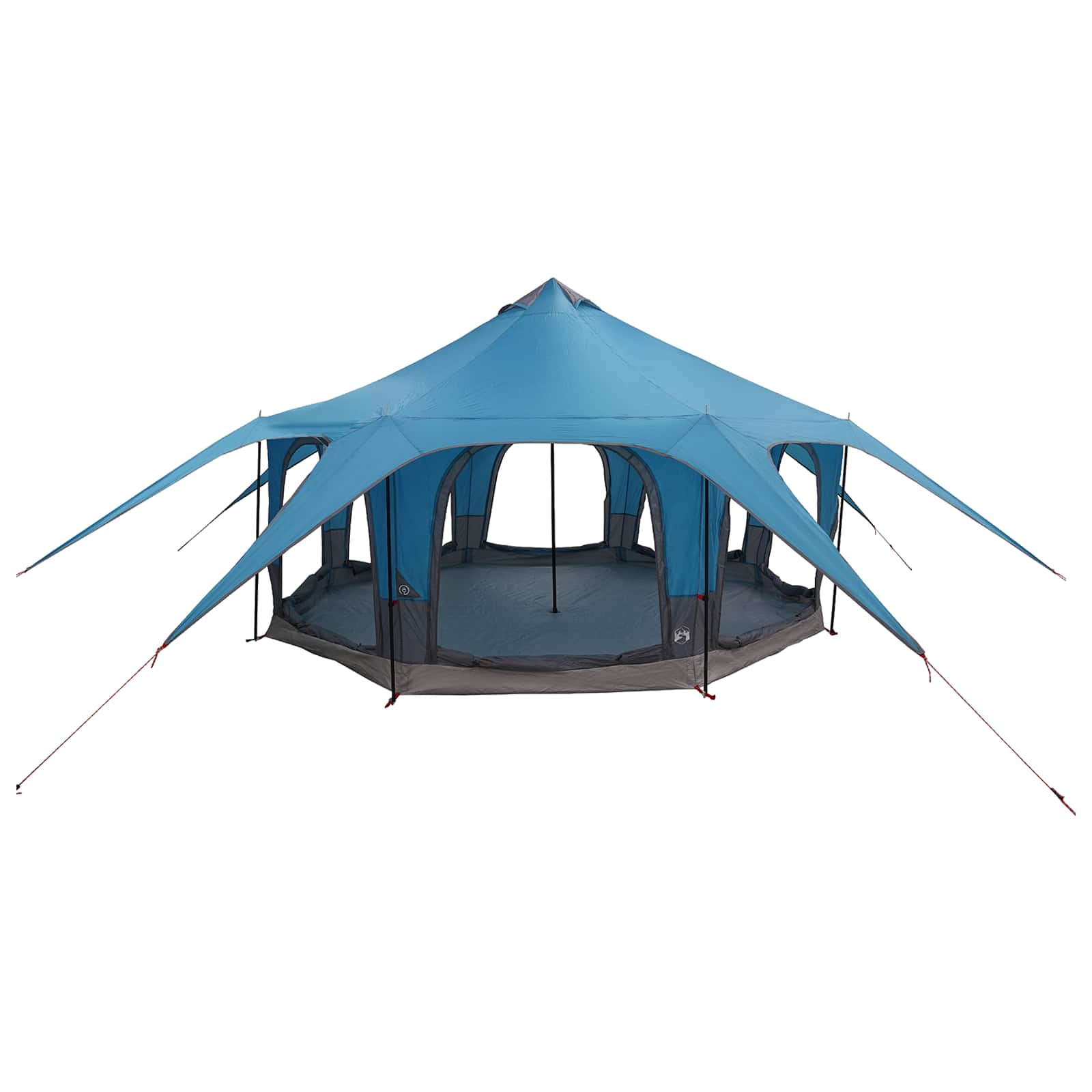 Familienzelt 5 Personen Blau 185T Polyester mit PU-Beschichtung