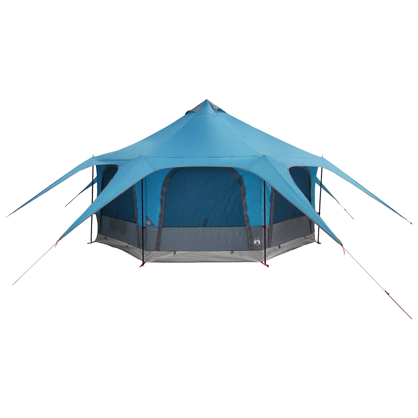 Familienzelt 5 Personen Blau 185T Polyester mit PU-Beschichtung