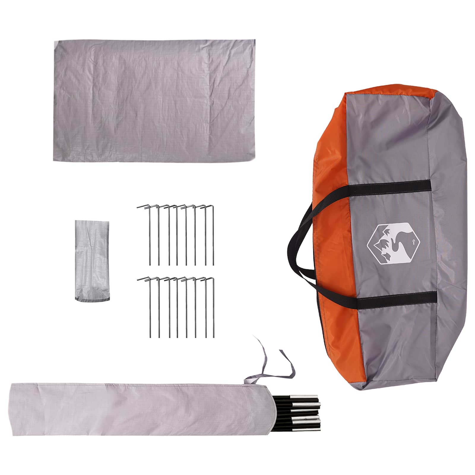 Familienzelt 18 Personen Grau und Orange