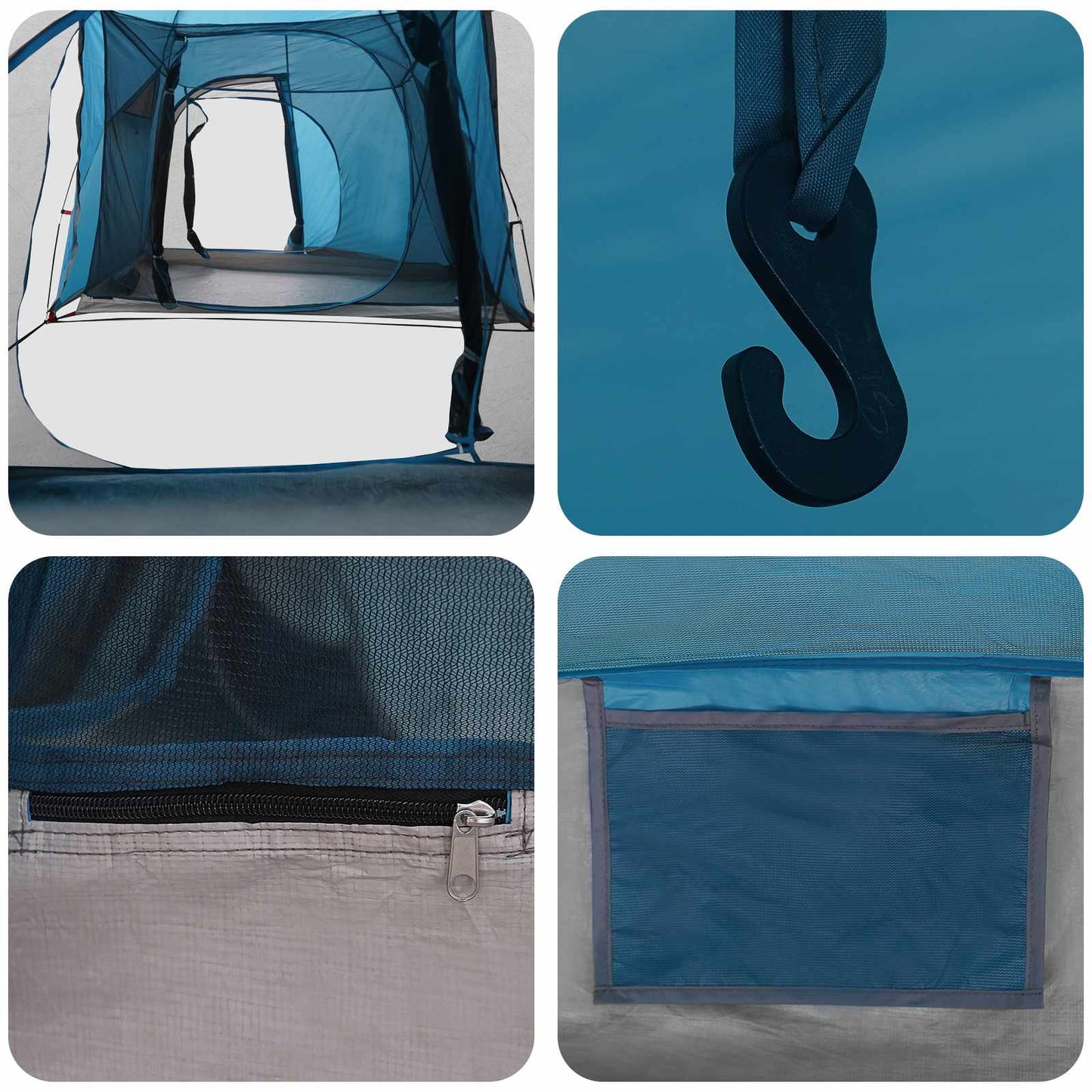 Tunnelzelt 520 x 260 x 175 cm Blau