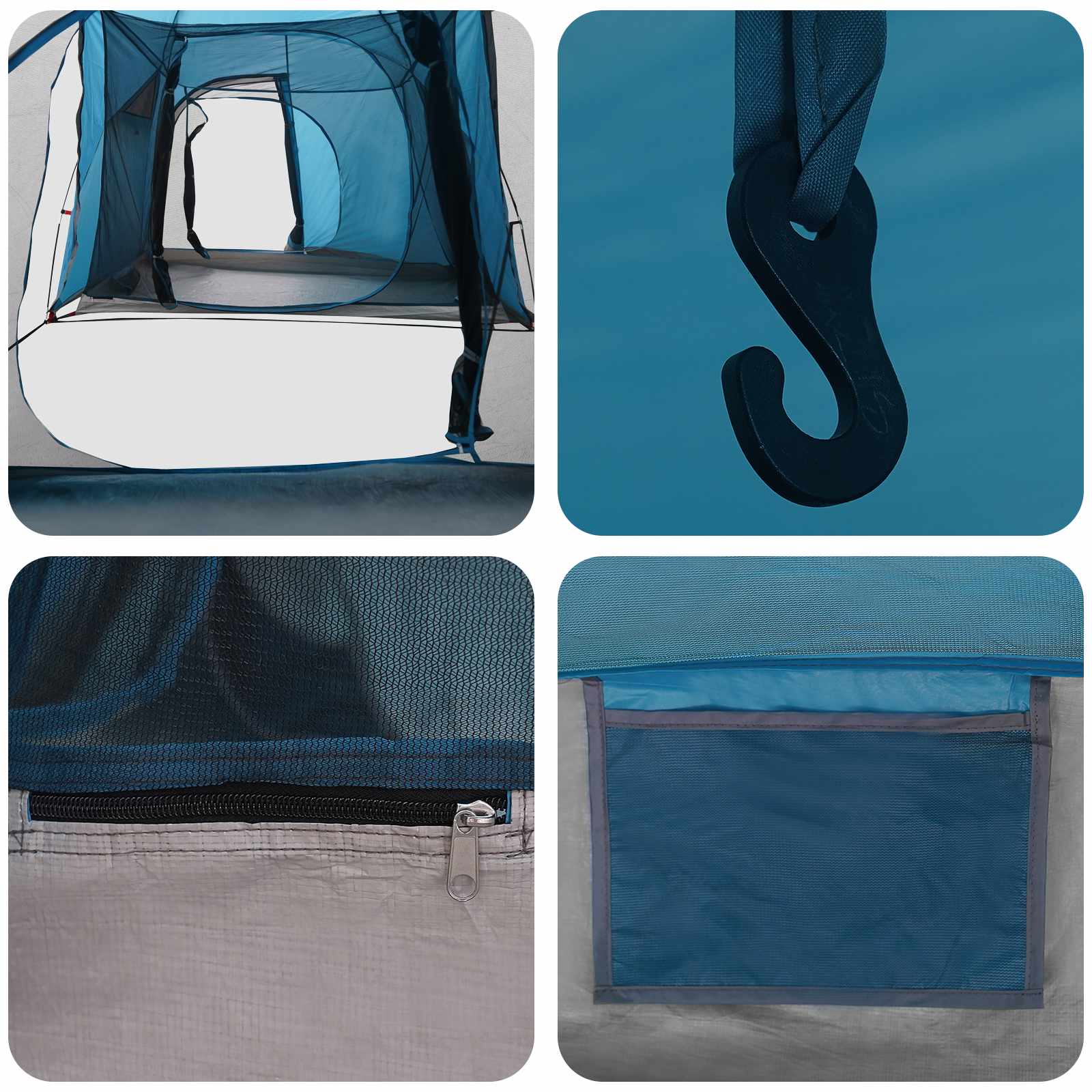 Tunnelzelt 520 x 260 x 175 cm Blau