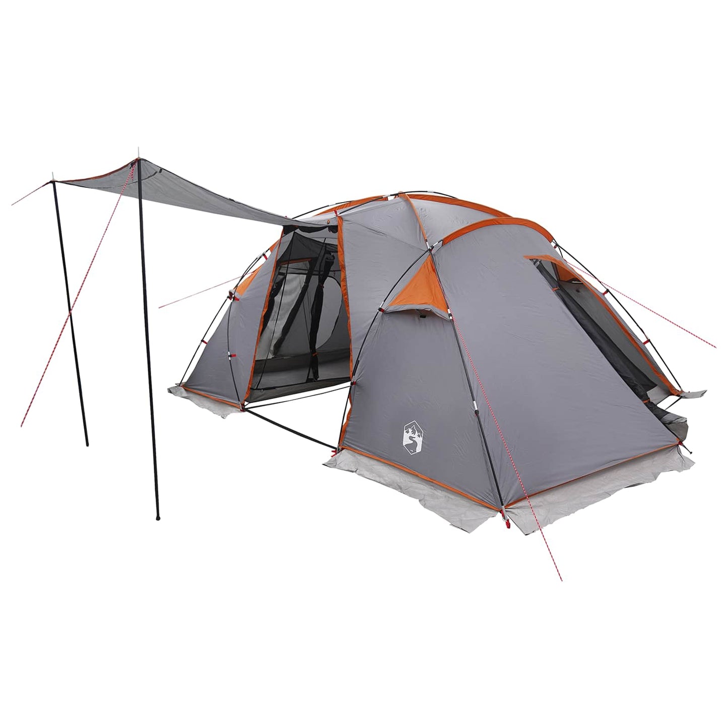 Tunnelzelt 520 x 260 x 175 cm Grau und Orange