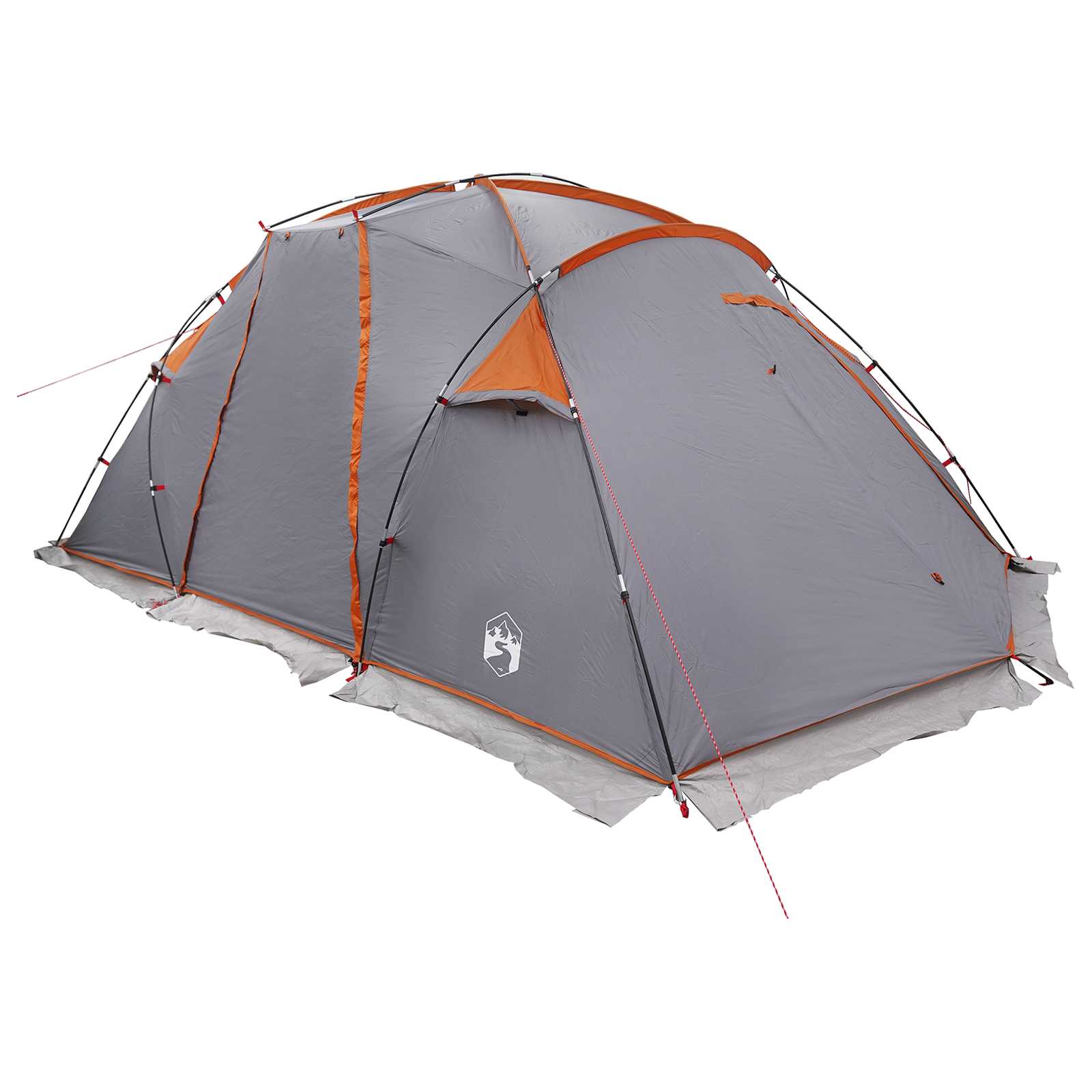 Tunnelzelt 520 x 260 x 175 cm Grau und Orange