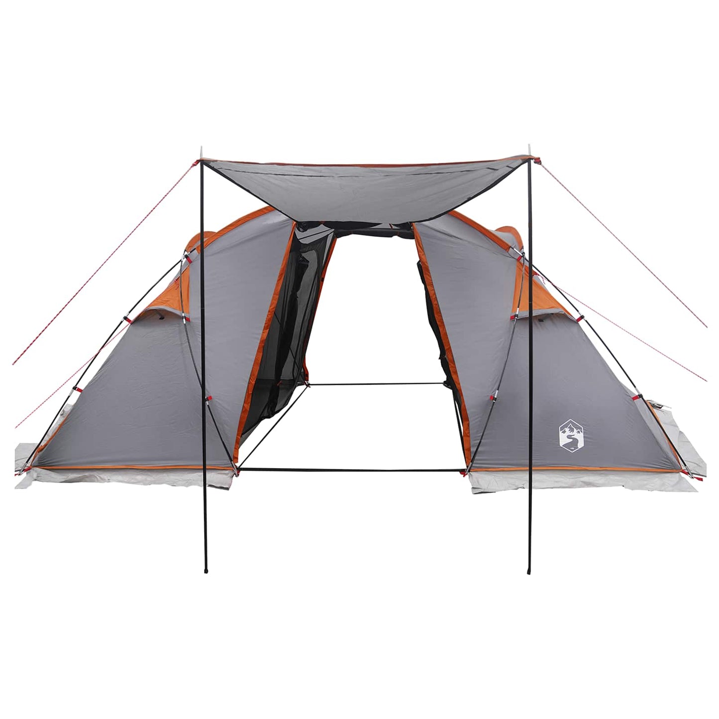 Tunnelzelt 520 x 260 x 175 cm Grau und Orange