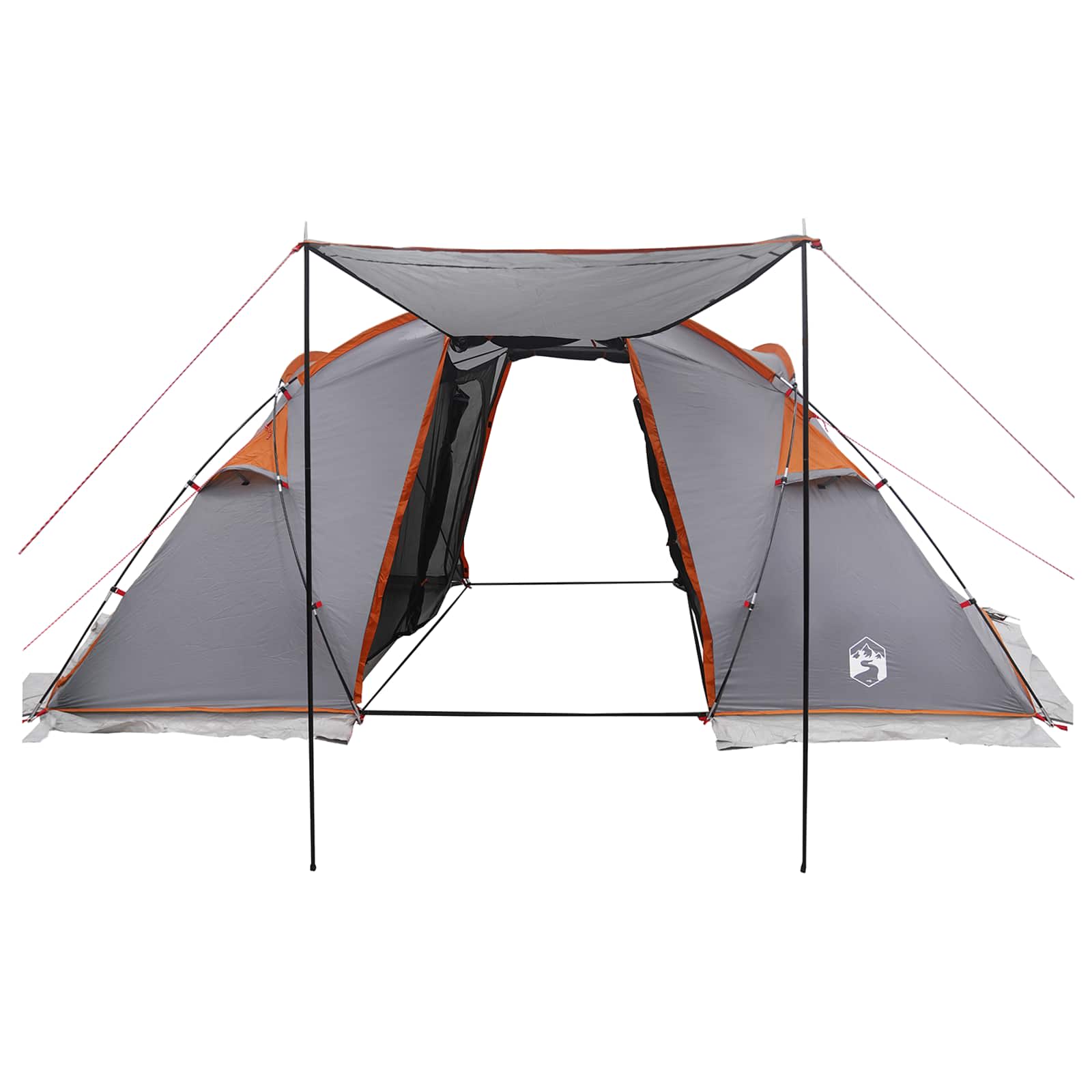Tunnelzelt 520 x 260 x 175 cm Grau und Orange