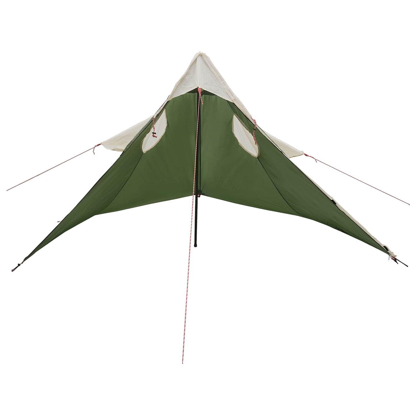2-in-1 Regenponcho mit Kapuze 262 x 126 x 130 cm Grün