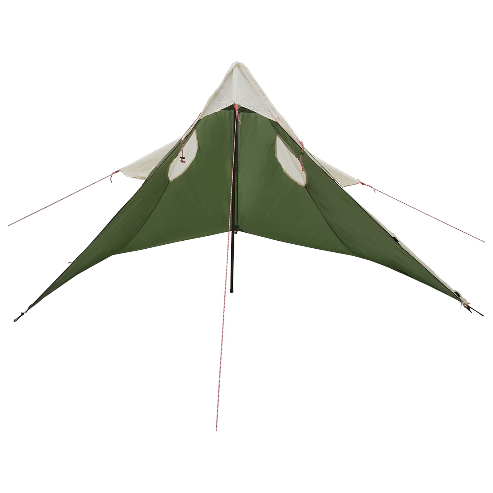 2-in-1 Regenponcho mit Kapuze 262 x 126 x 130 cm Grün