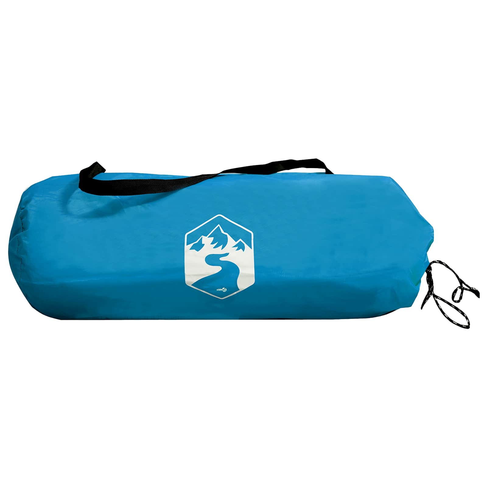 2-in-1 Regenponcho mit Kapuze 262 x 126 x 130 cm Blau