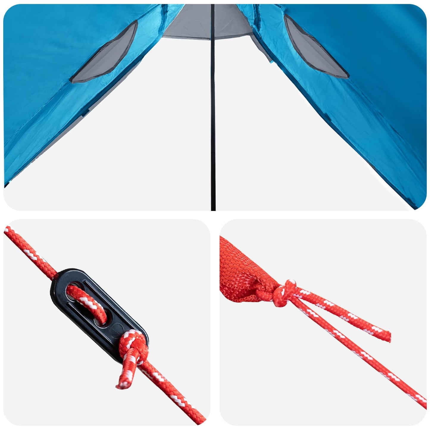 2-in-1 Regenponcho mit Kapuze 262 x 126 x 130 cm Blau
