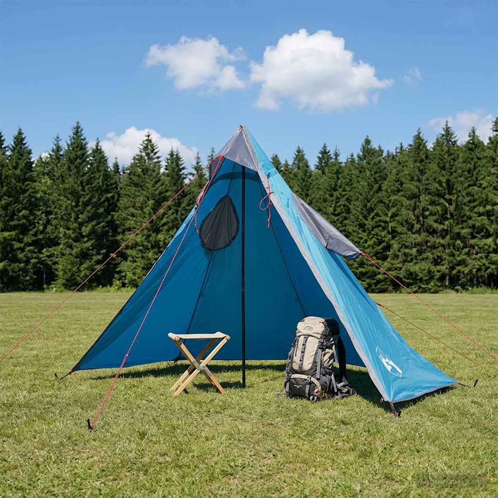 2-in-1 Regenponcho mit Kapuze 262 x 126 x 130 cm Blau
