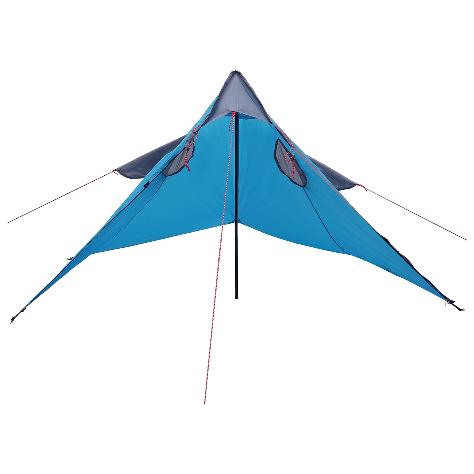 2-in-1 Regenponcho mit Kapuze 262 x 126 x 130 cm Blau