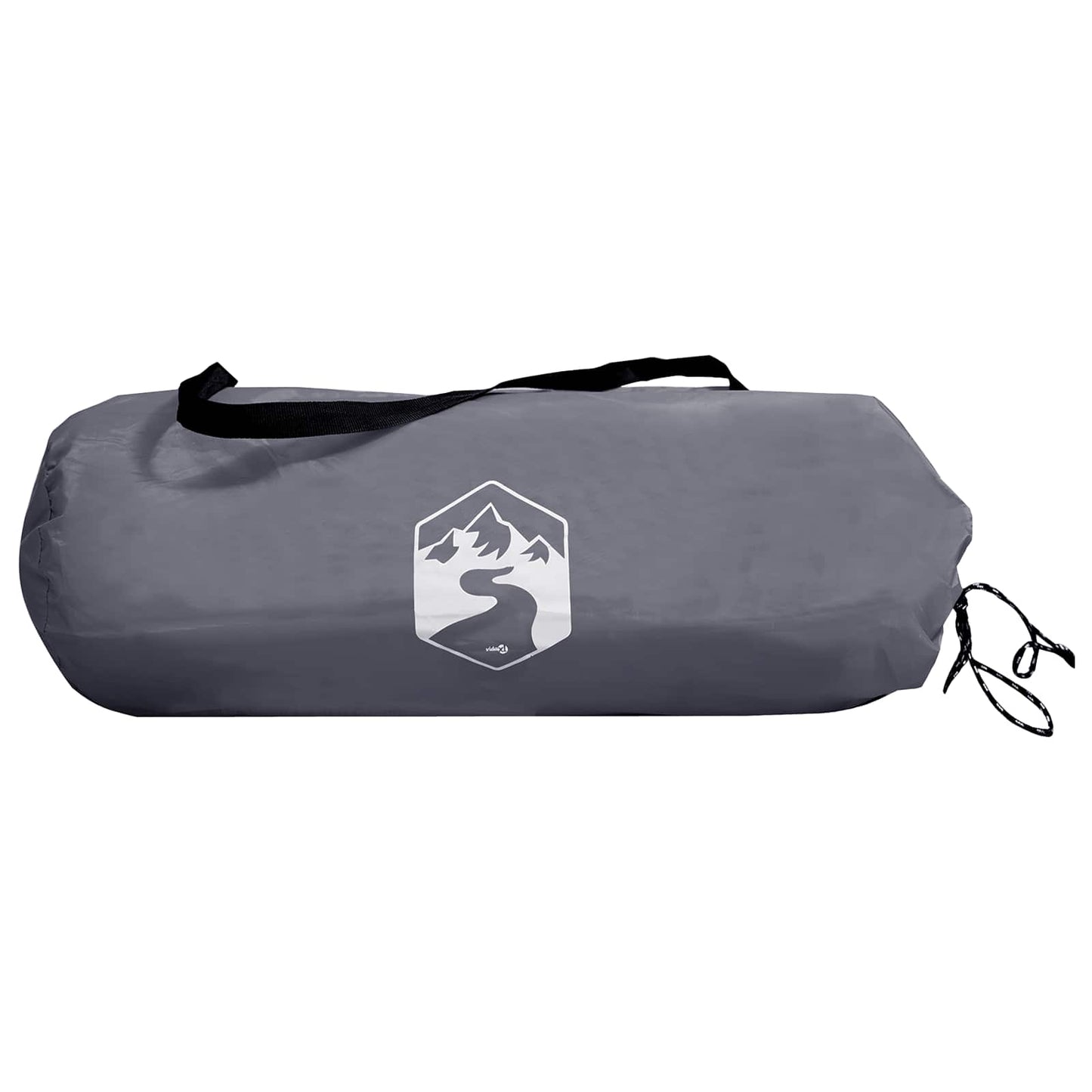 2-in-1 Regenponcho mit Kapuze Grau und Orange