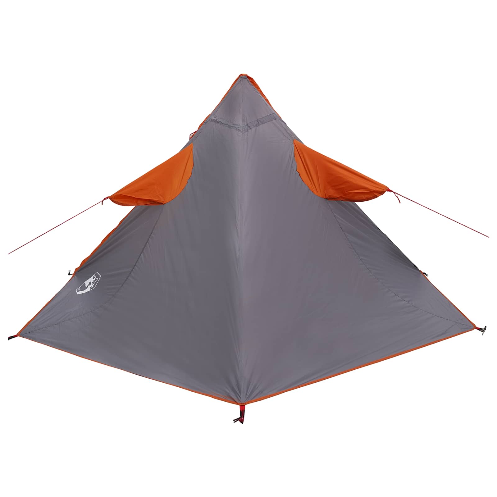 2-in-1 Regenponcho mit Kapuze Grau und Orange