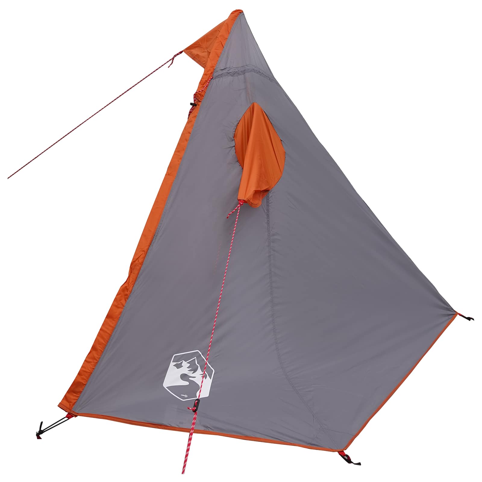 2-in-1 Regenponcho mit Kapuze Grau und Orange