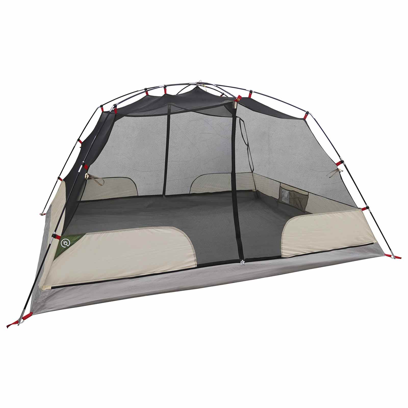 Trekkingzelt 4 Personen Grün 185T Polyester mit PU-Beschichtung