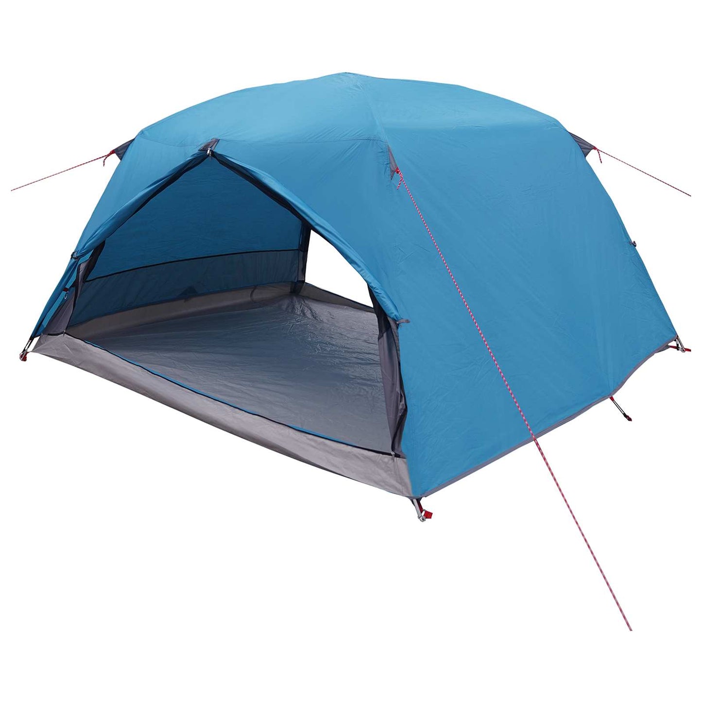 Trekkingzelt 4 Personen Blau 185T Polyester mit PU-Beschichtung