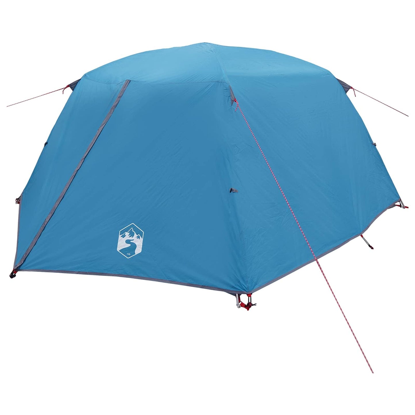 Trekkingzelt 4 Personen Blau 185T Polyester mit PU-Beschichtung