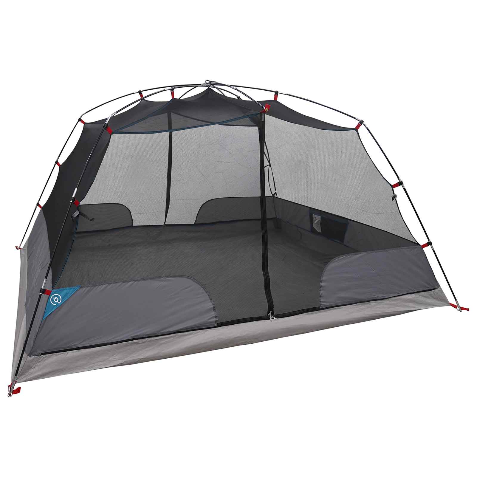 Trekkingzelt 4 Personen Blau 185T Polyester mit PU-Beschichtung