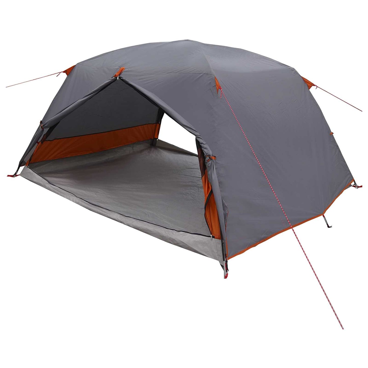 Trekkingzelt 4 Personen Grau und Orange