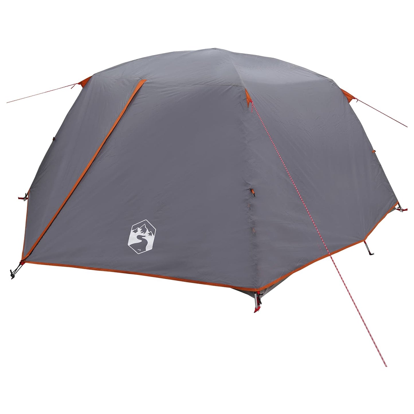 Trekkingzelt 4 Personen Grau und Orange