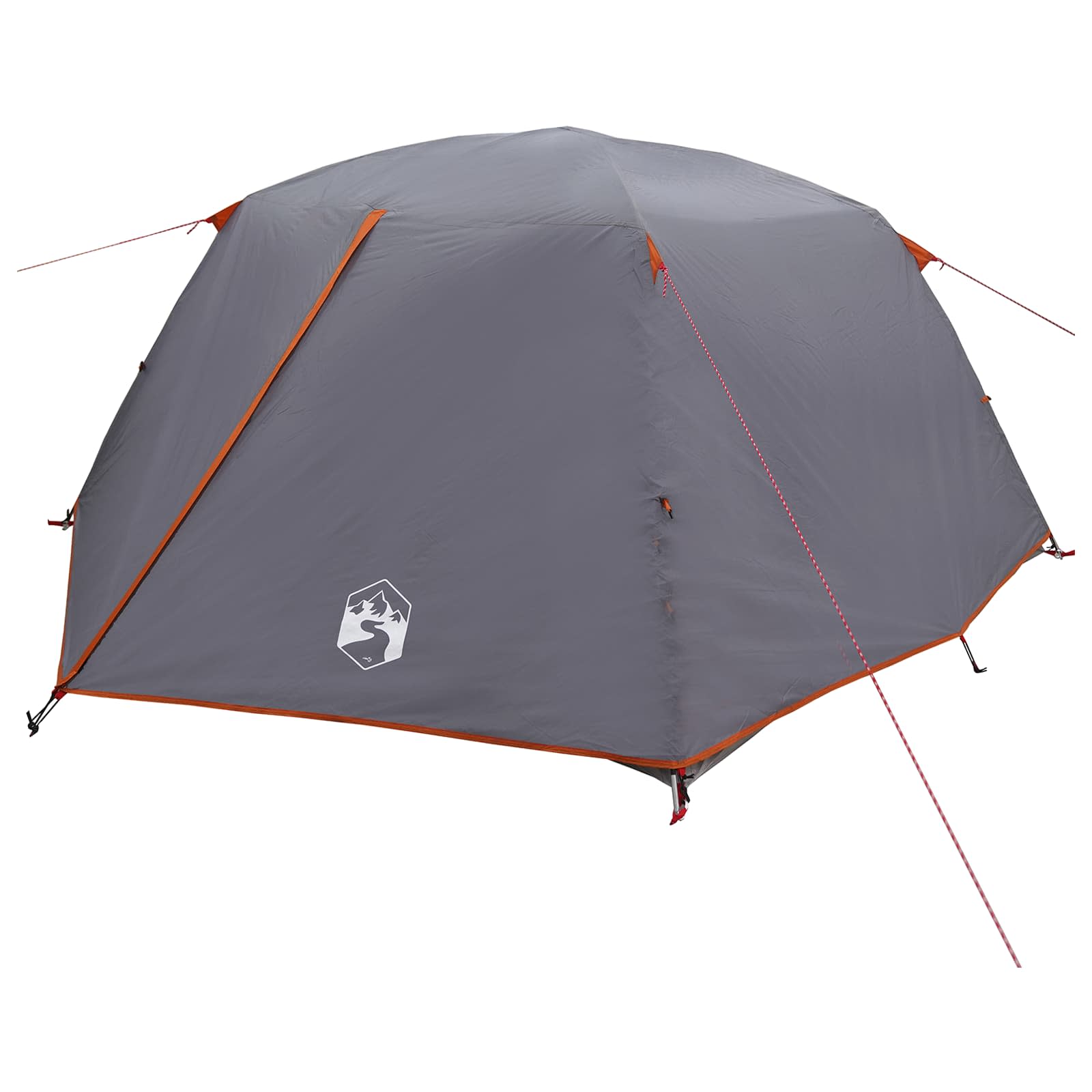 Trekkingzelt 4 Personen Grau und Orange